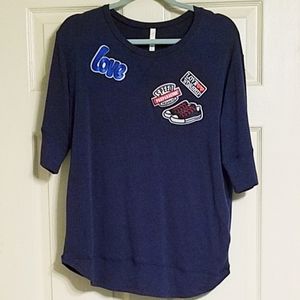 3/4 sleeve sweatshirt